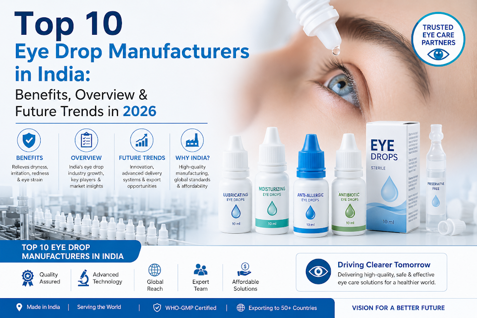 Top 10 Eye Drop Manufacturers in India: Benefits, Overview & Future Trends in 2026